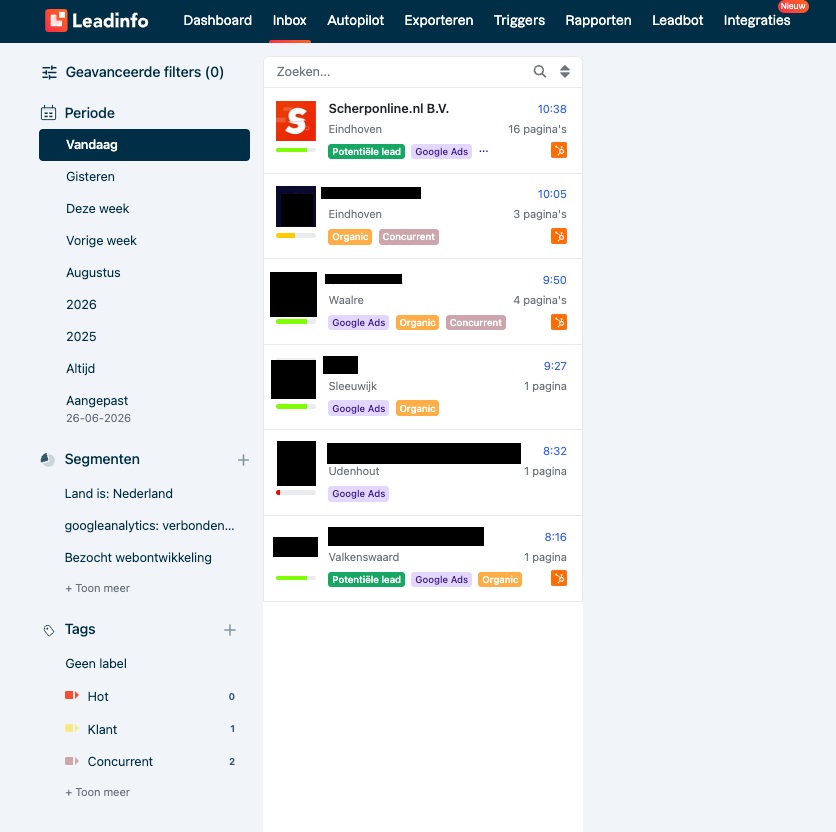 dashboard leadinfo